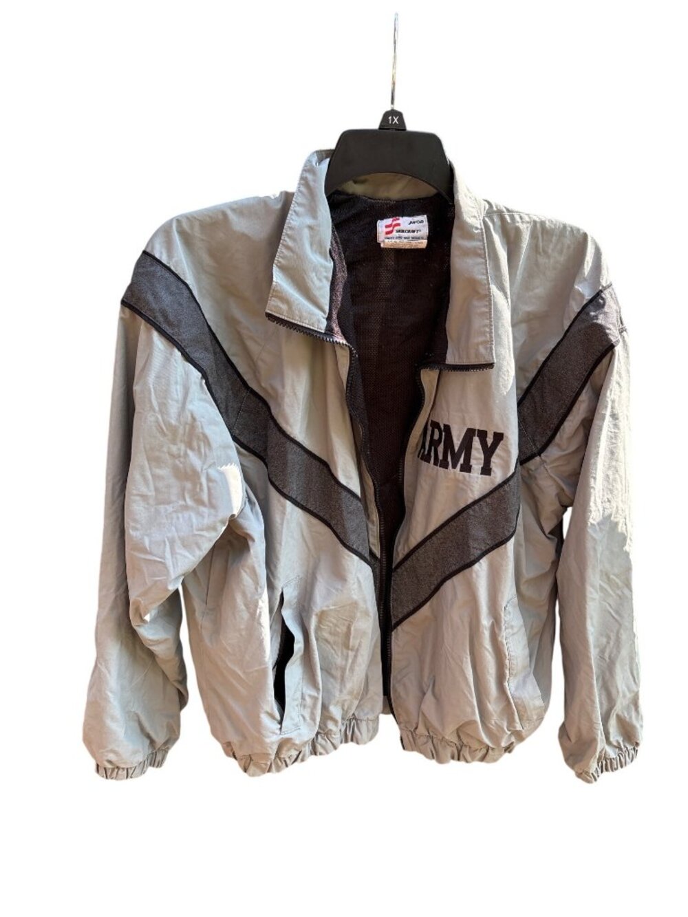 Army Gray Skilcraft IPFU Jacket Medium/Regular Nylon Mesh Lining Zipper Front Po